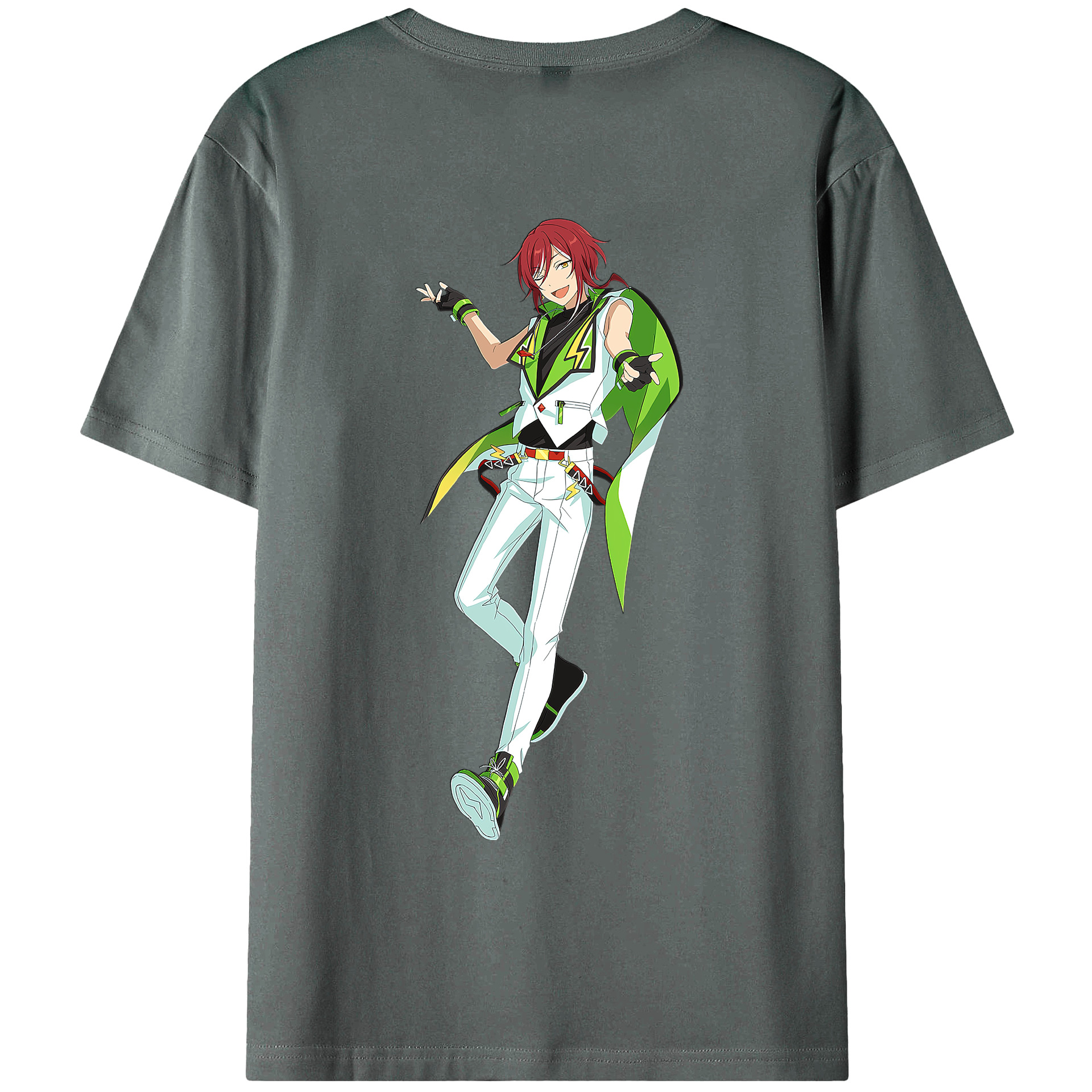 （画像用） あんさんぶるスターズ! Ensemble Stars 綿100％ メンズ半袖Tシャツ（バックプリント） 通気性